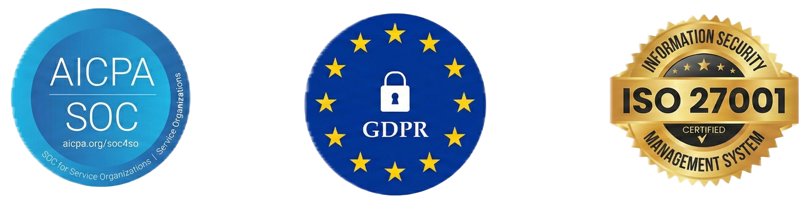 SOC 2, GDPR, and ISO 27001 Certifications